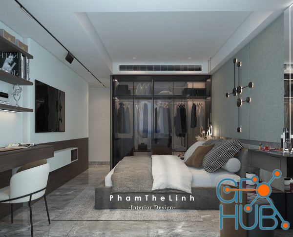 Bedroom Interior 3D-Scene by Pham The Linh