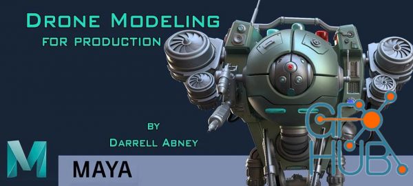 Medical Drone 3d modeling Hard Surface Tutorial Workshop - Maya & Arnold