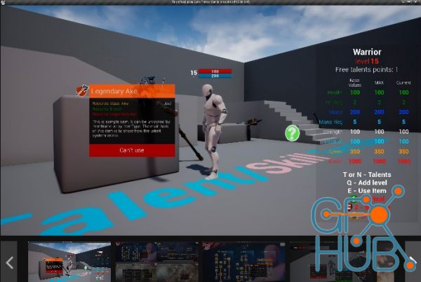 Unreal Engine Marketplace – Talent (Skill) Tree Builder