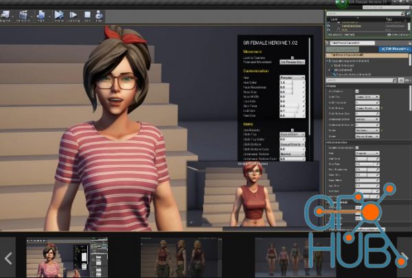 Unreal Engine Marketplace – GR Customizable Female 01