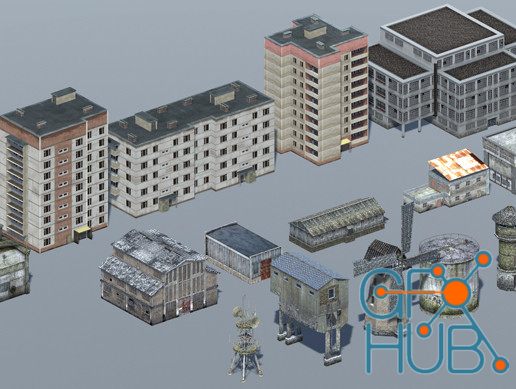 Unity Asset – Mobile Buildings Pack (17 in 1)