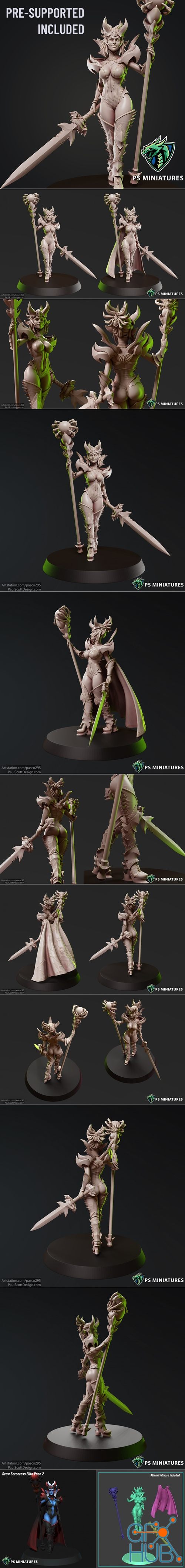 Drow Sorceress Elite Pose 2 – 3D Print