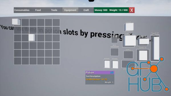 Unreal Engine Marketplace – Inventory 3D