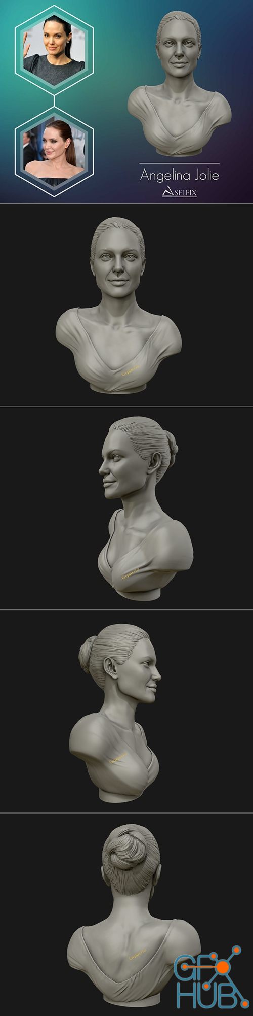 Angelina Jolie – 3D Print