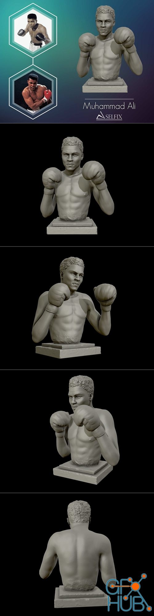Muhammad Ali Busto – 3D Print