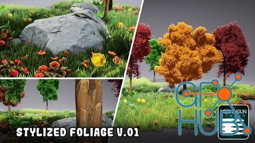 Unreal Engine – Stylized Foliage Pack V.01 - Meshingun Studio
