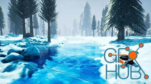 Unreal Engine – Stylized Snowy Forest