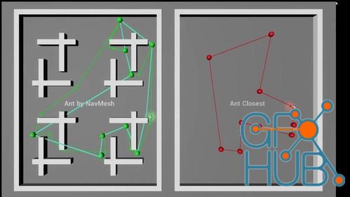 Unreal Engine – Ant Colony Optimisation Algorithm