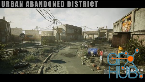 Unreal Engine Marketplace – [SCANS] Urban Abandoned District – Day/Night Scene