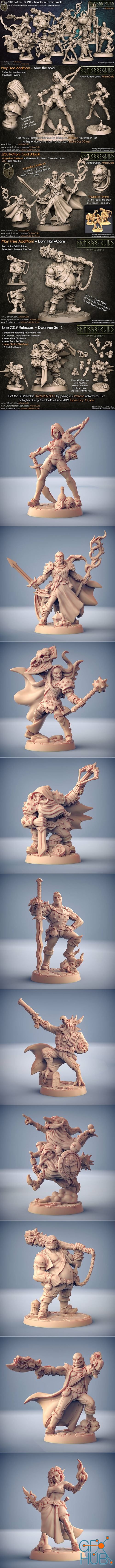 AG Troubles in Taverns - 11 Heroes – 3D Print