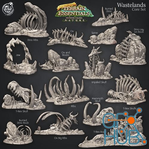Wastelands Terrain Set – 3D Print