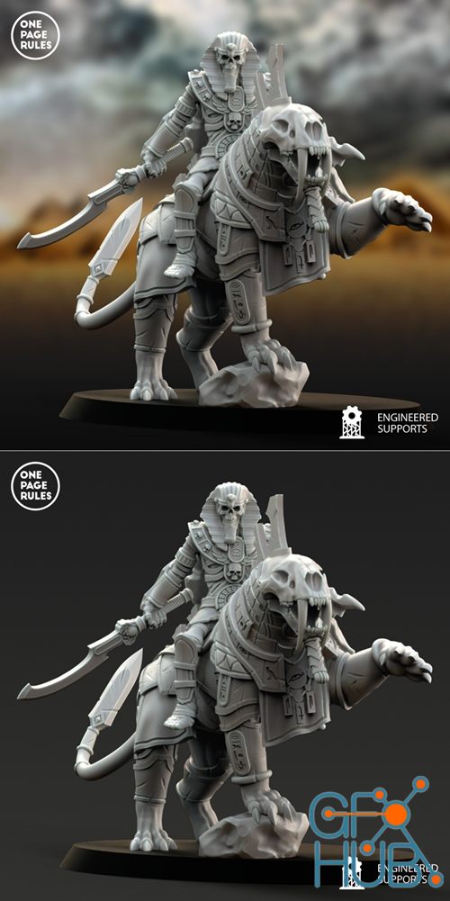 Mummy King on Royal Beast – 3D Print