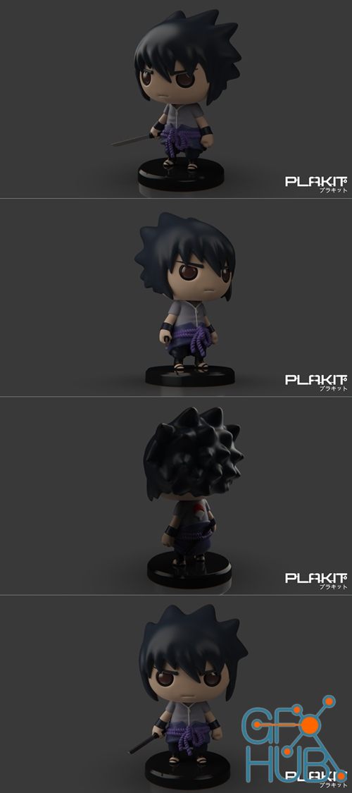 Naruto - Sasuke Plakit – 3D Print