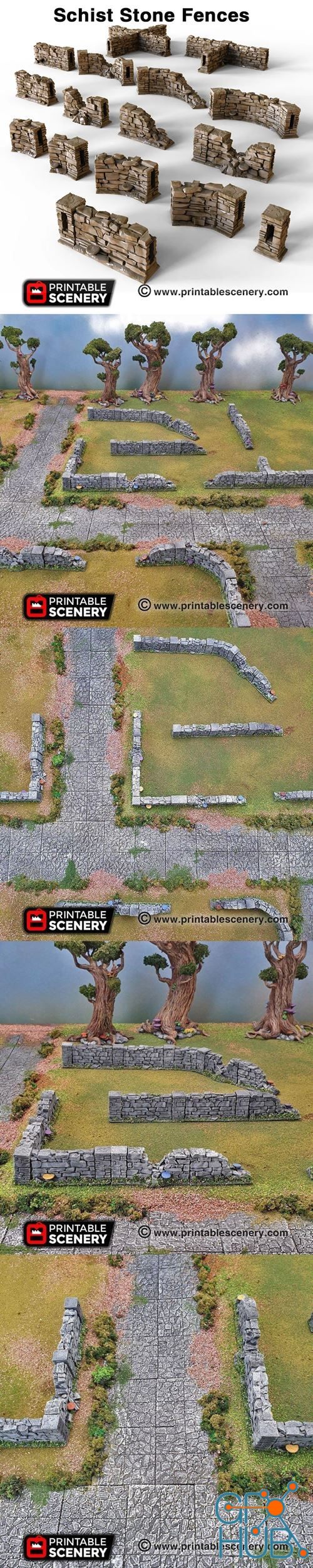 Schist Stone Fences – 3D Print