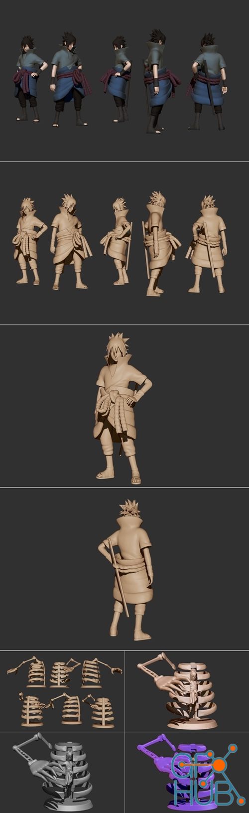 NARTUO-Uchiha Sasuke-Susanoo part 1-2 – 3D Print