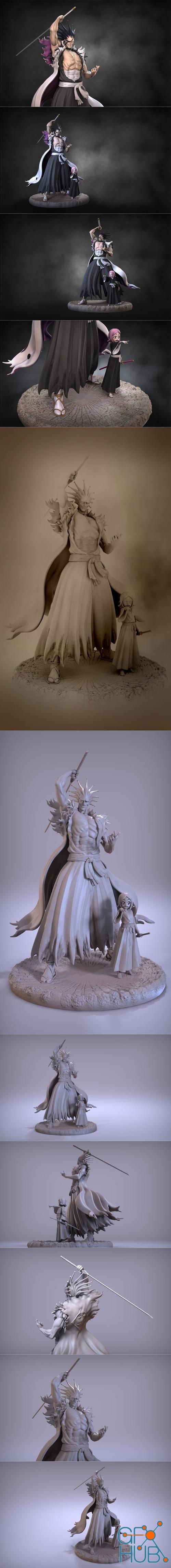 Zaraki Kenpachi and Yachiru – 3D Print