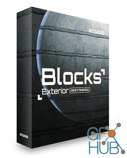 CGAxis – Blocks Exterior Concrete Walls PBR Textures