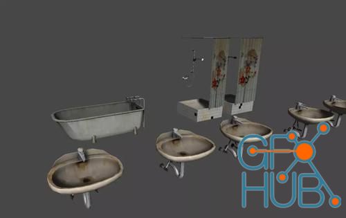 Unity Asset Store – Dirty bathroom collection