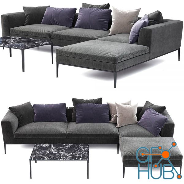 3D Model – B And B Italia Michel Sofa | GFX-HUB