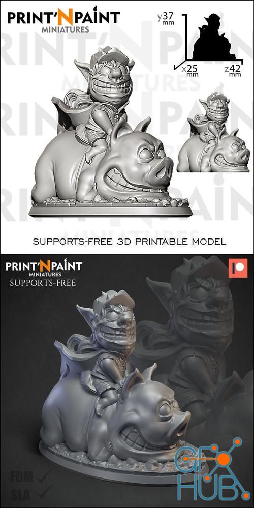 Goblin Pig Rider – 3D Print