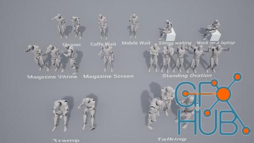 Unreal Engine – City Animation of People - Pack 1