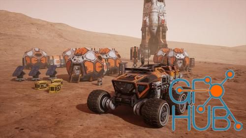 Unreal Engine – Mars Colony Props and Vehicle