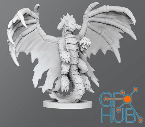 Black Dragon Wyrmling – 3D Print