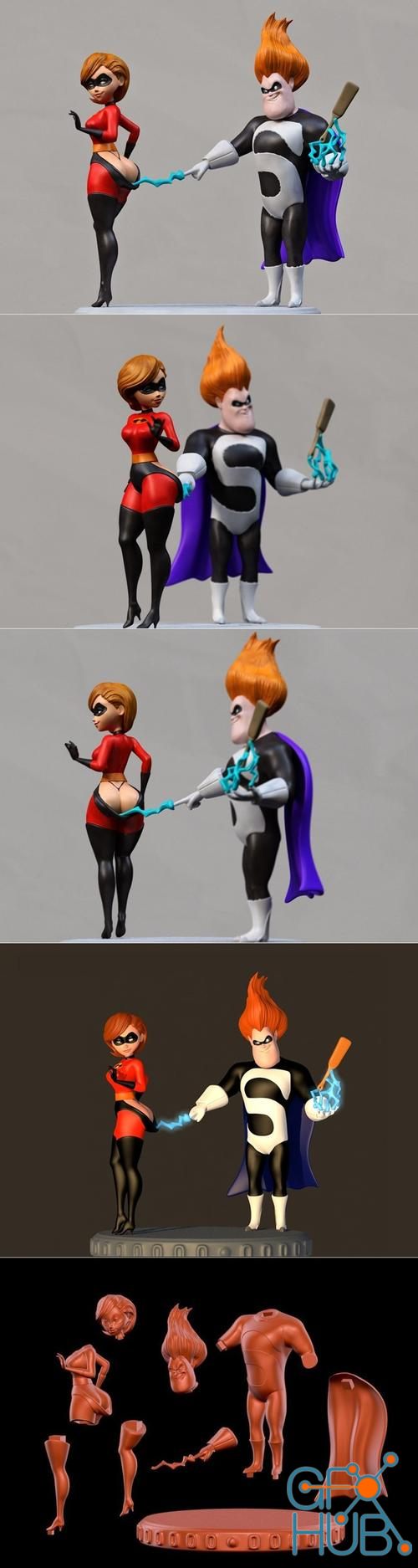 Hero girl and Villain – 3D Print