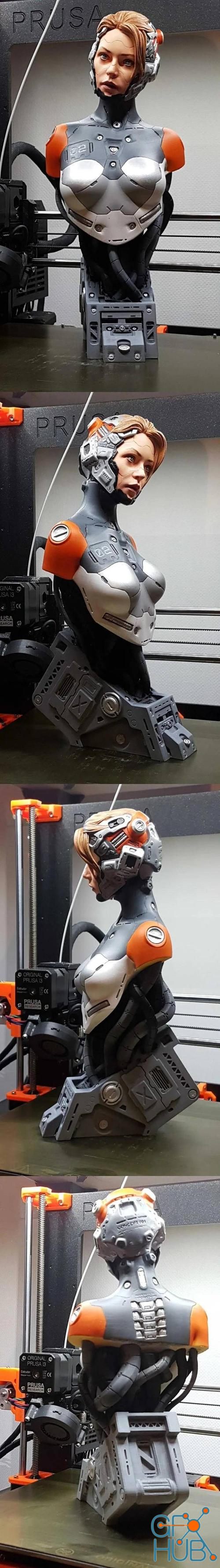 Female Cyborg – 3D Print