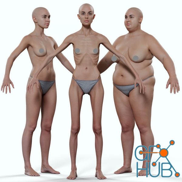 3D Scan Store – Morphable Female Base Mesh