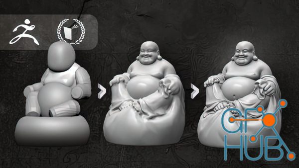 6 Hours Detailed Analysis Sculpting of Stylized Buddha