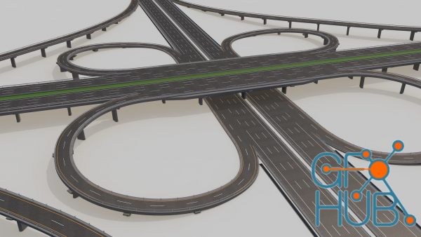 CGtrader – Highway Intersection Road Bridge