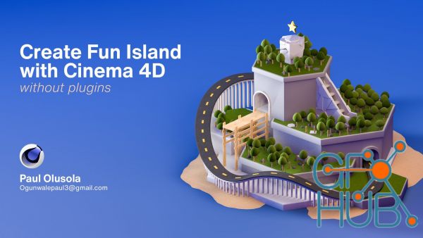 Create a fun 3D island with Cinema 4D