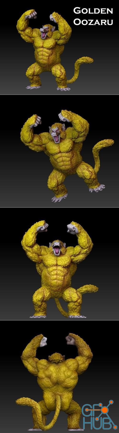 Golden Oozaru Dragon Ball – 3D Print