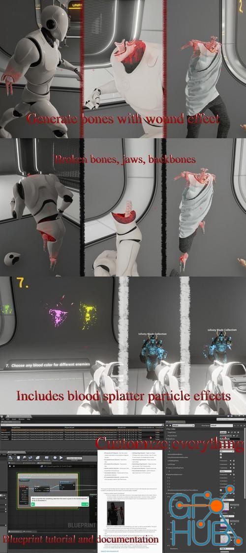 Unreal Engine – Generated Gore Dismemberment Kit