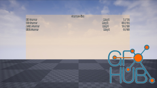 Unreal Engine – Multiplayer Server Browser - Master Server - Server Listing