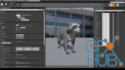 Unreal Engine – Poly Art Raccoons