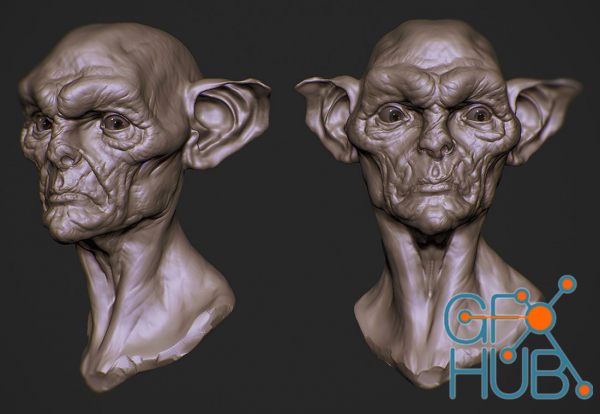 Concept Sculpting an Orc Bust