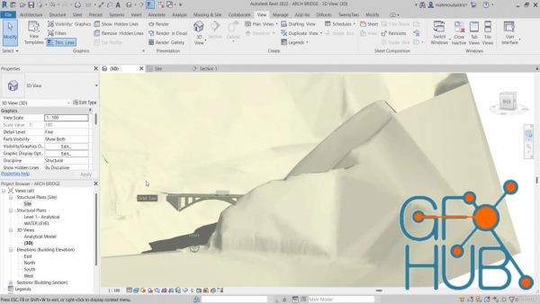 Revit 2022: RC Arch Bridge Modeling - Silent Tutorial