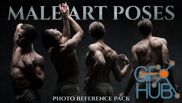 Male Art Poses - Photo reference pack for artists 664 JPEGs