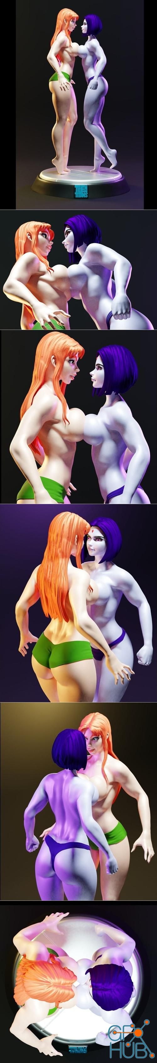Starfire and Raven – 3D Print