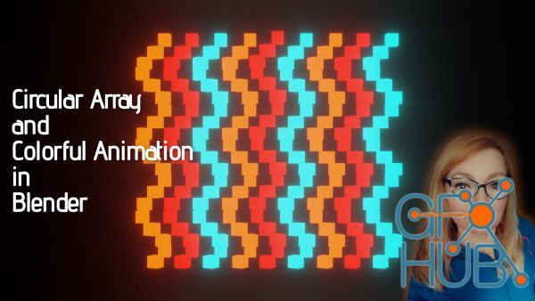 Circular Array and Colorful Animation in Blender