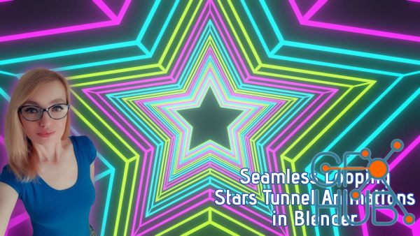 Seamless Looping Stars Tunnel Animations in Blender