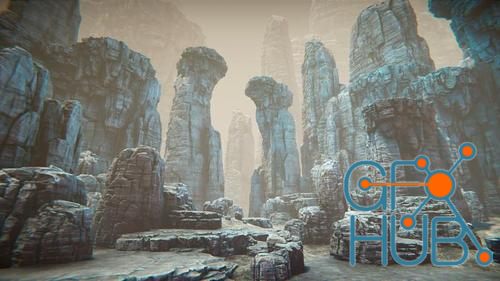 Unreal Engine – White rocks