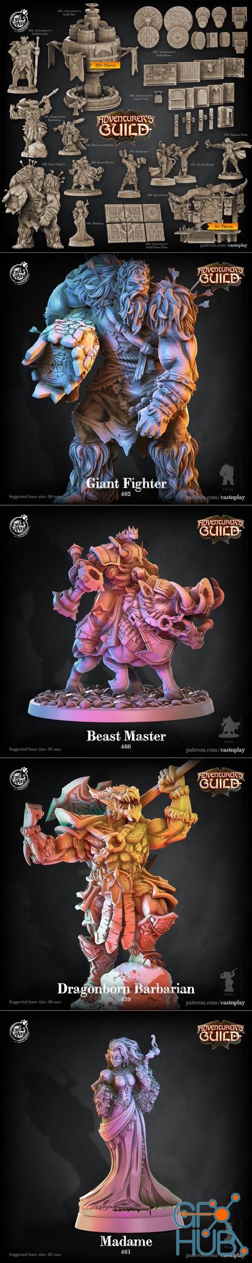 Cast n Play - Adventurer's Guild – 3D Print