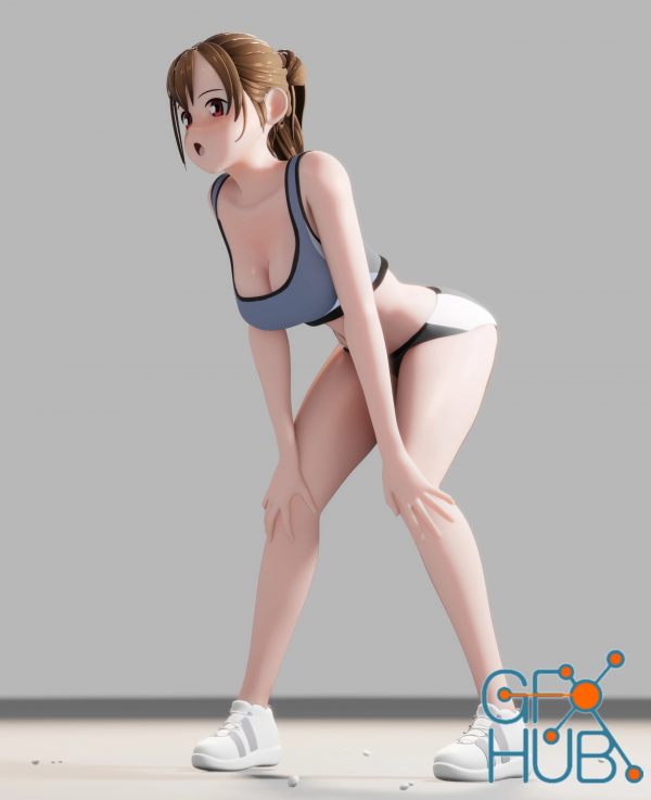 Anime Character Modeling & Animation full real-time process