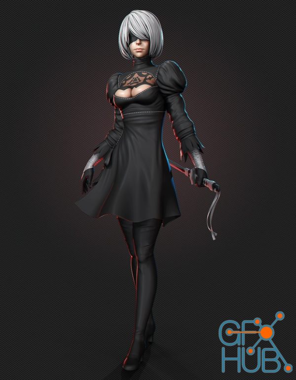 Patreon – Character Sculpt Package #44 – 2B NieR:Automata