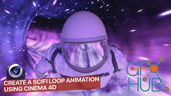 Create a sci fi loop animation using Cinema 4D