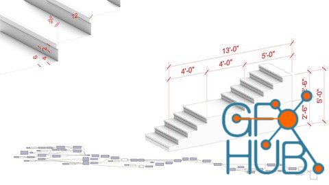 Udemy – Grasshopper Rhino 3D Stairs With Landing Parametric Design