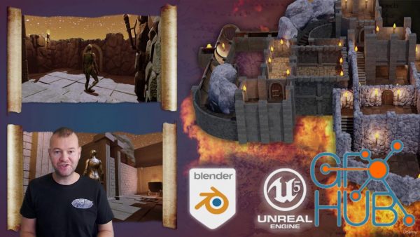 Udemy – Blender 3 to Unreal Engine 5 Dungeon Modular Kitbash
